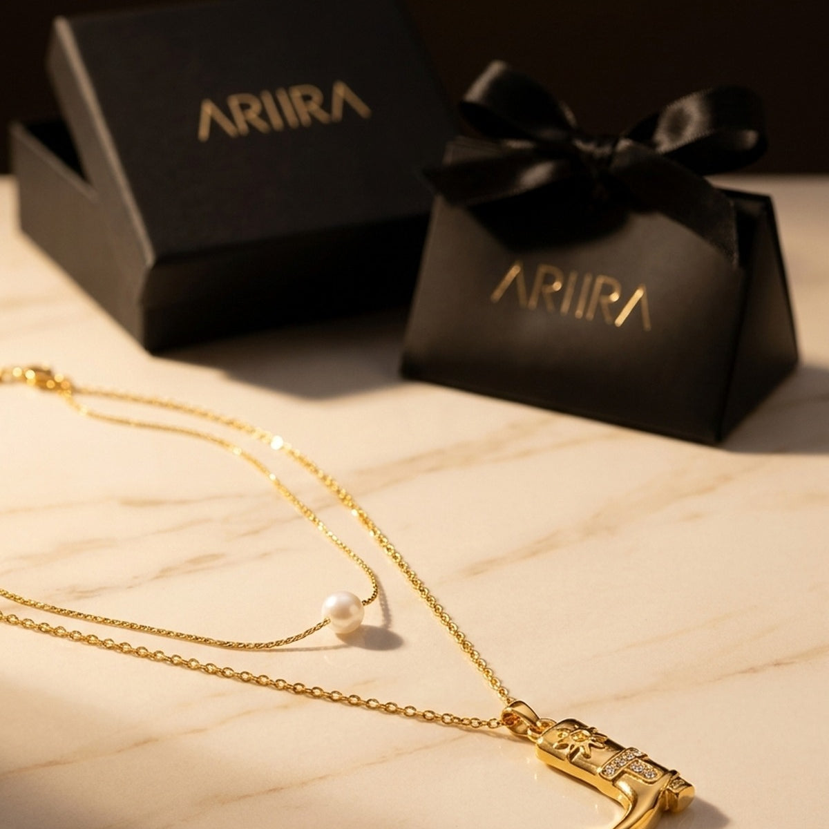 gold Brigitte Layered Pearl