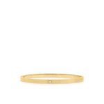 Sofia Diamante Gold Bangle by ARIIRA, sleek gold-plated stainless steel with a dainty diamante, perfect for stacking or solo wear.