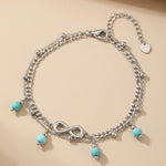 Silver-Tone Dilara Layered Infinity Symbol Anklet