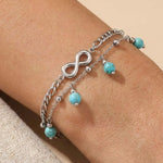 Silver-Tone Dilara Layered Infinity Symbol Anklet