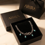 Silver-Tone Dilara Layered Infinity Symbol Anklet
