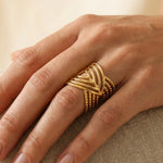 gold Avalon Gold Tone Geometric Multi Layer