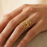 gold Avalon Gold Tone Geometric Multi Layer
