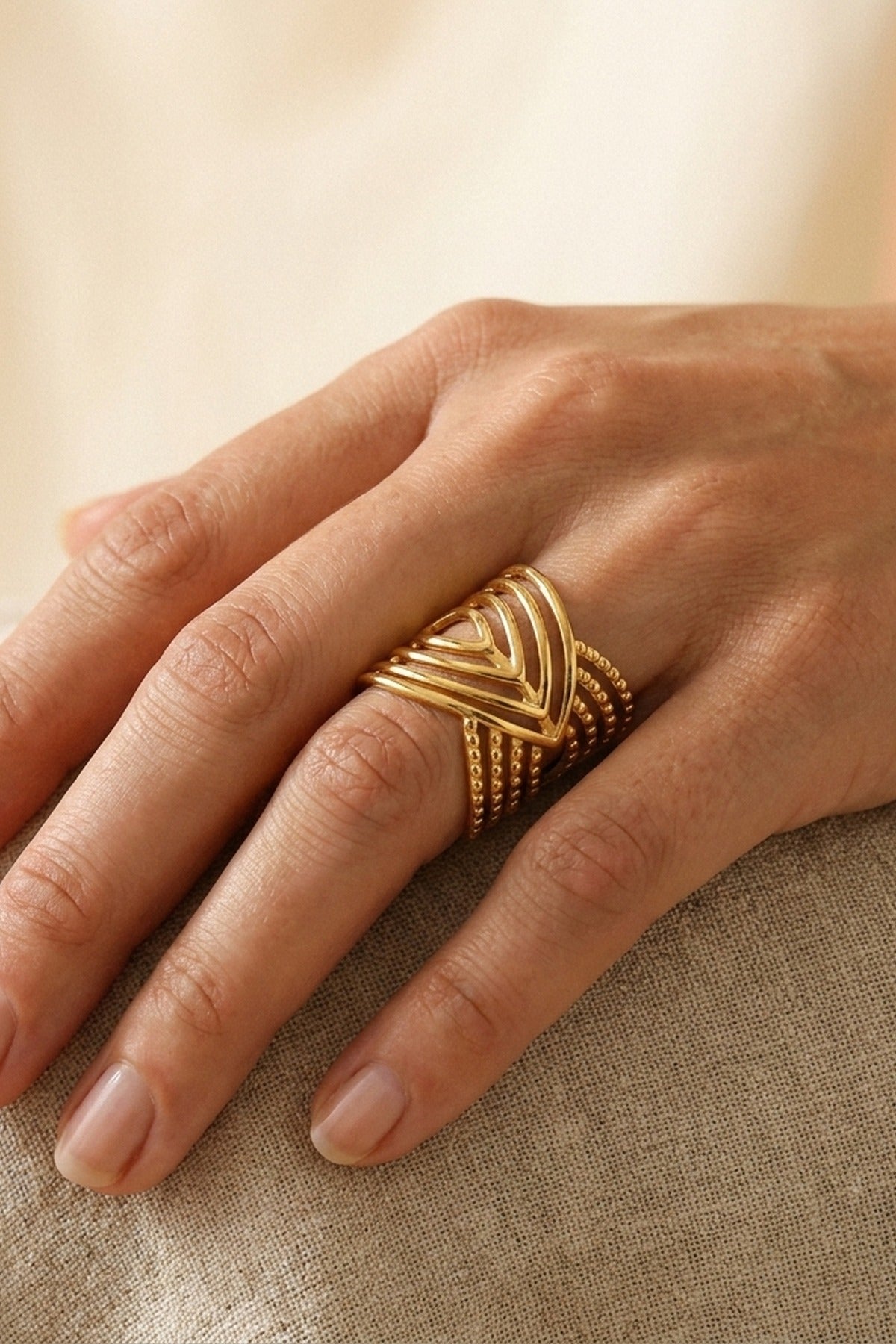 gold Avalon Gold Tone Geometric Multi Layer