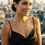 Gold Cherry Triple Layered Flat Snake Chain