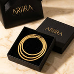 Gold Cherry Triple Layered Flat Snake Chain