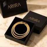 Gold Cherry Triple Layered Flat Snake Chain