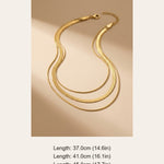 Gold Cherry Triple Layered Flat Snake Chain