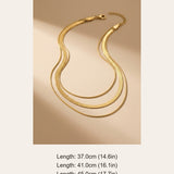 Gold Cherry Triple Layered Flat Snake Chain