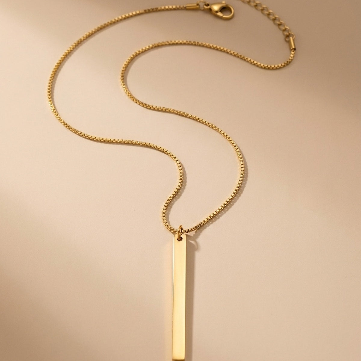 gold Devon Gold Tone Lariat Bar Pendant