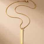 gold Devon Gold Tone Lariat Bar Pendant