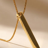 gold Devon Gold Tone Lariat Bar Pendant
