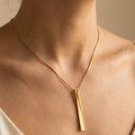 gold Devon Gold Tone Lariat Bar Pendant