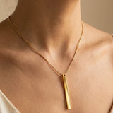 gold Devon Gold Tone Lariat Bar Pendant