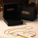 gold Devon Gold Tone Lariat Bar Pendant