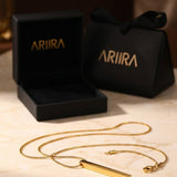 gold Devon Gold Tone Lariat Bar Pendant