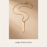 gold Devon Gold Tone Lariat Bar Pendant