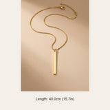 gold Devon Gold Tone Lariat Bar Pendant