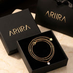 Gold Hara Layered Gold Tone Solitaire Pendant