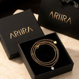Gold Hara Layered Gold Tone Solitaire Pendant