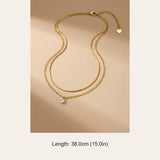 Gold Hara Layered Gold Tone Solitaire Pendant