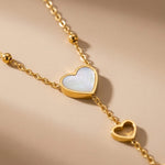 gold Indra Gold Tone Cascading Hearts Lariat
