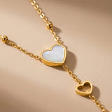 gold Indra Gold Tone Cascading Hearts Lariat