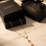 gold Indra Gold Tone Cascading Hearts Lariat