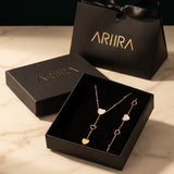 gold Indra Gold Tone Cascading Hearts Lariat