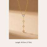 gold Indra Gold Tone Cascading Hearts Lariat