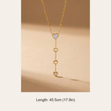gold Indra Gold Tone Cascading Hearts Lariat