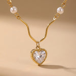 Gold Magnolia Wavy Chain Pearl