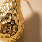 Gold Marigold Hammered Gold Tone Teardrop Studs