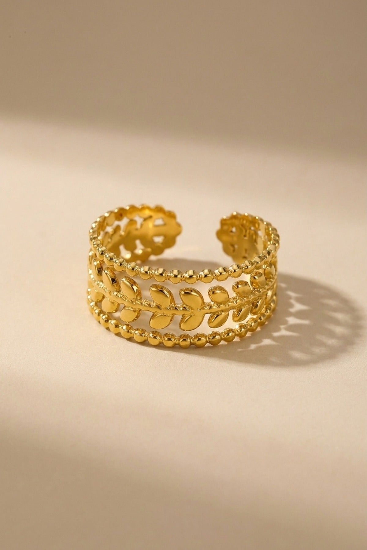 Gold Meadow Gold Tone Open Leaf Band