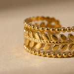 Gold Meadow Gold Tone Open Leaf Band