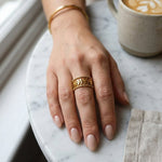 Gold Meadow Gold Tone Open Leaf Band