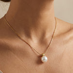 Gold Oona Gold Tone Single Pearl Pendant