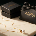 Gold Oona Gold Tone Single Pearl Pendant