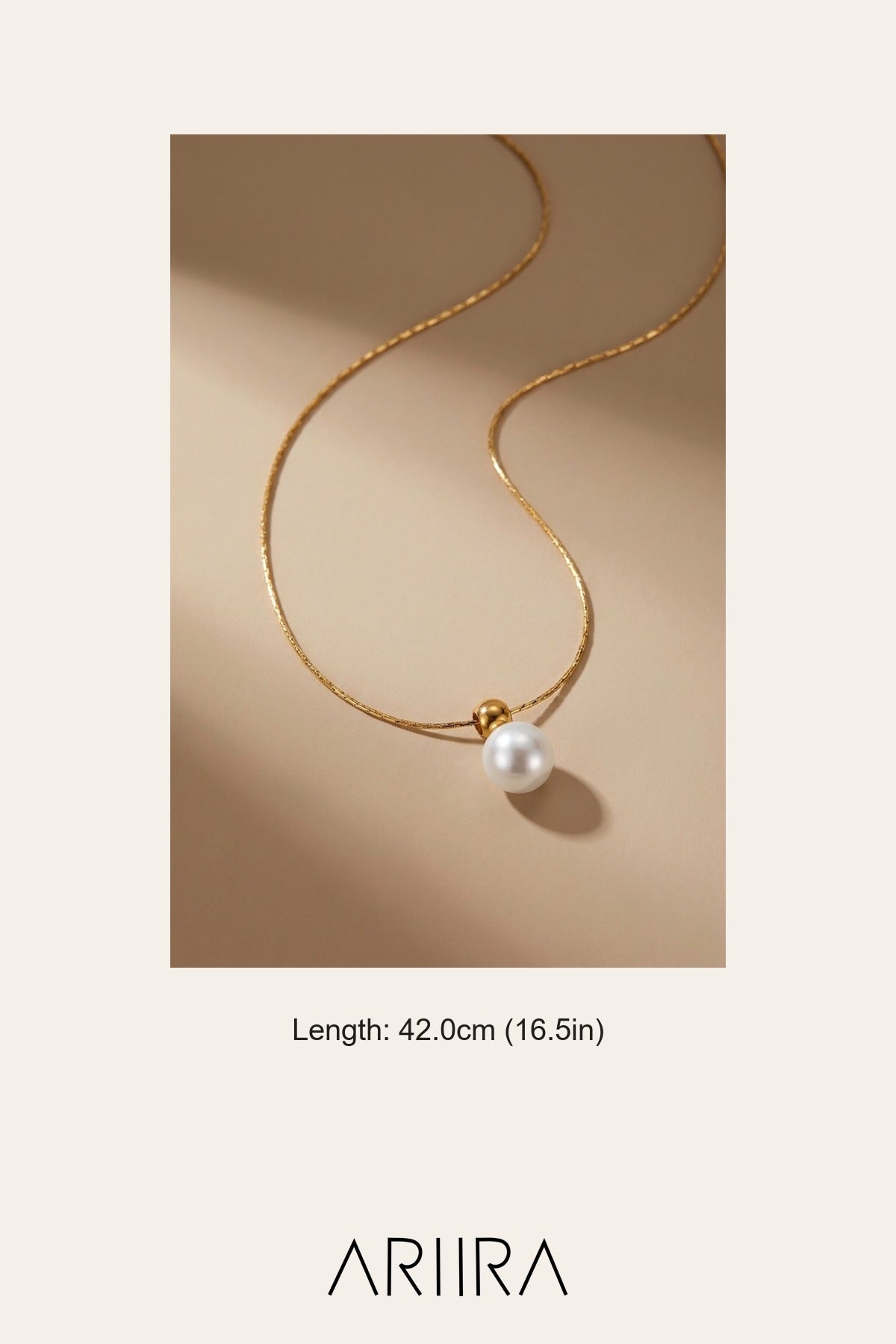 Gold Oona Gold Tone Single Pearl Pendant