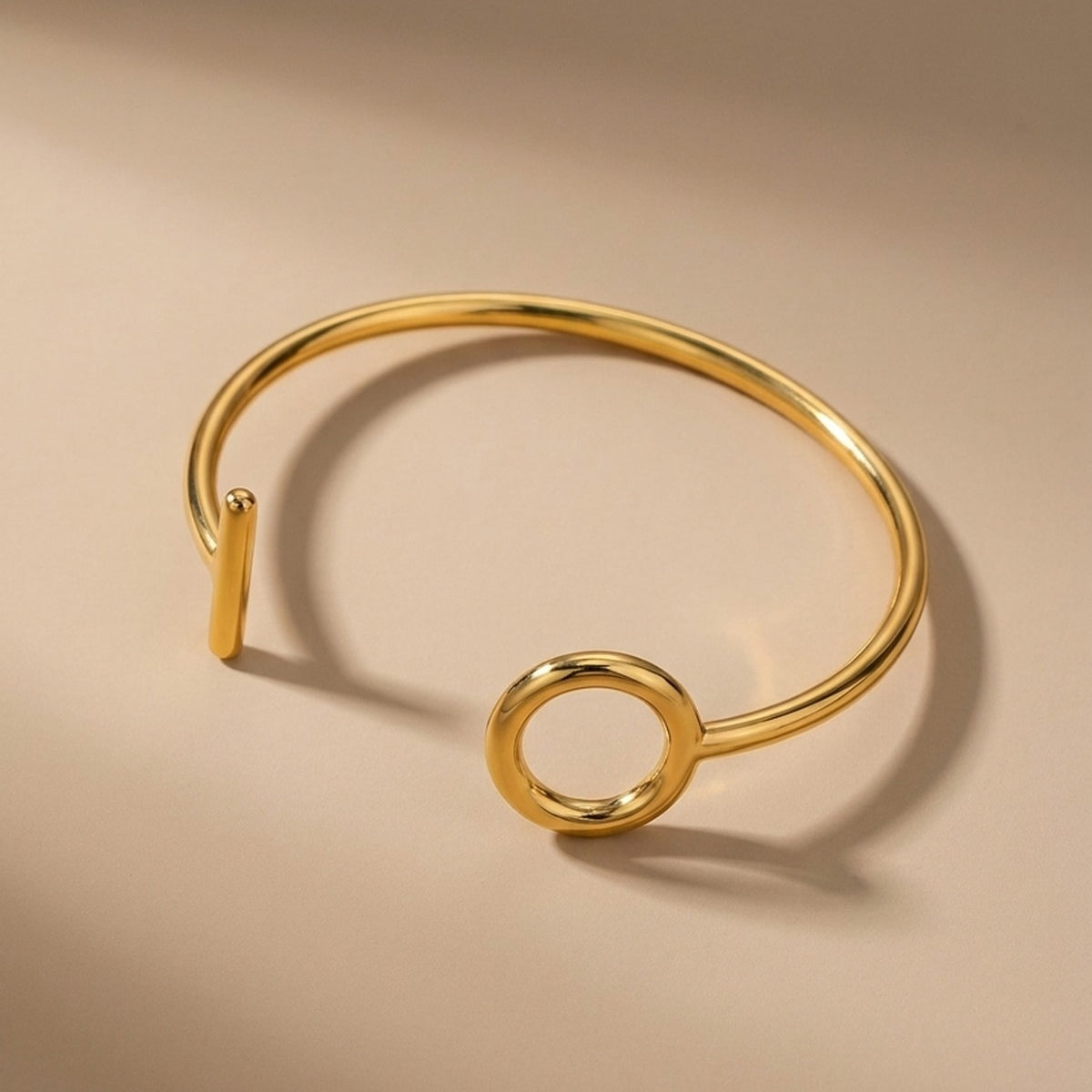 Gold Ottilie Geometric Toggle Cuff Bracelet