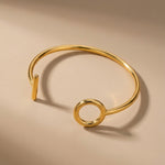 Gold Ottilie Geometric Toggle Cuff Bracelet