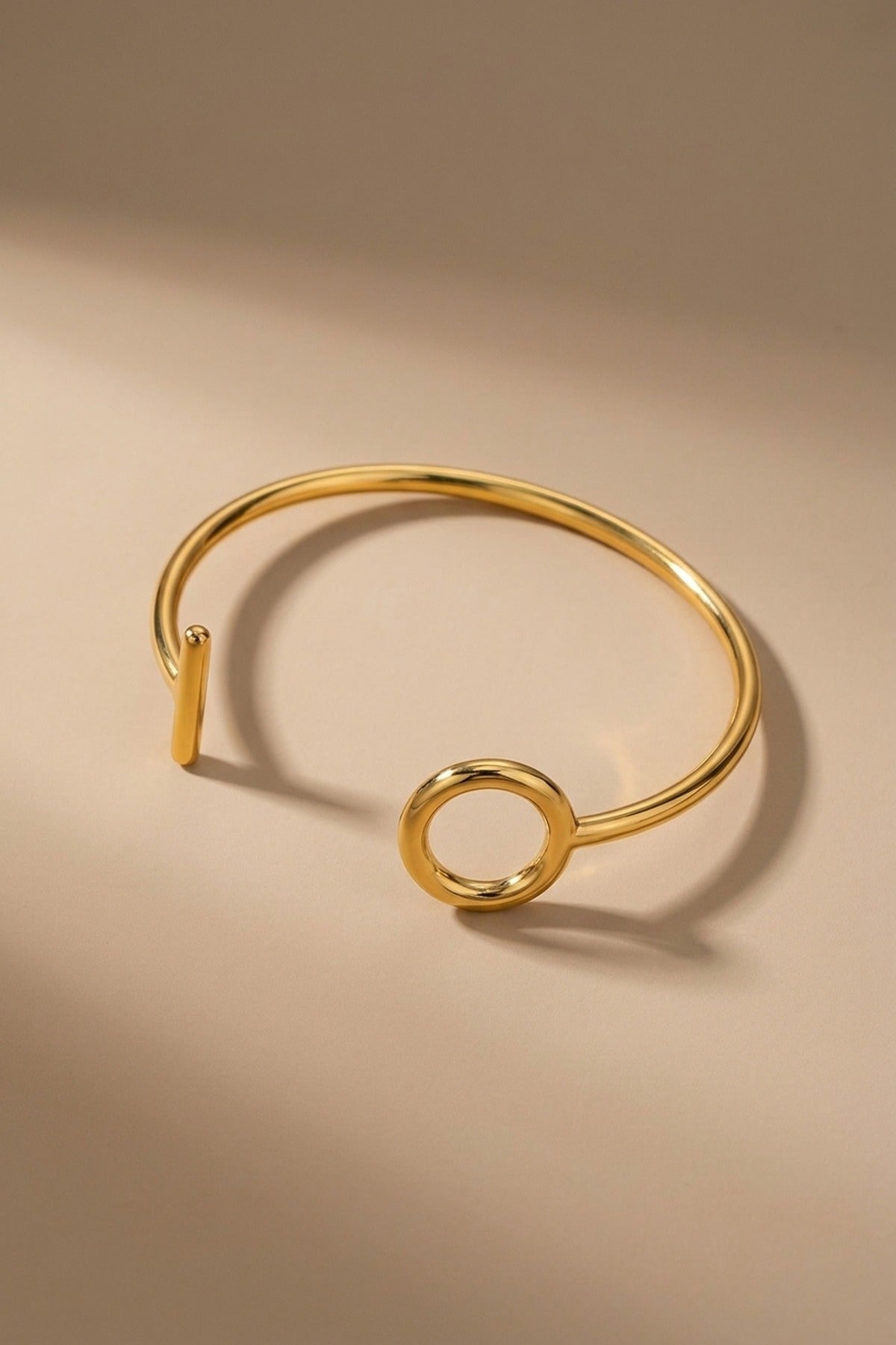 Gold Ottilie Geometric Toggle Cuff Bracelet