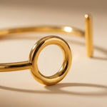Gold Ottilie Geometric Toggle Cuff Bracelet