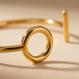 Gold Ottilie Geometric Toggle Cuff Bracelet