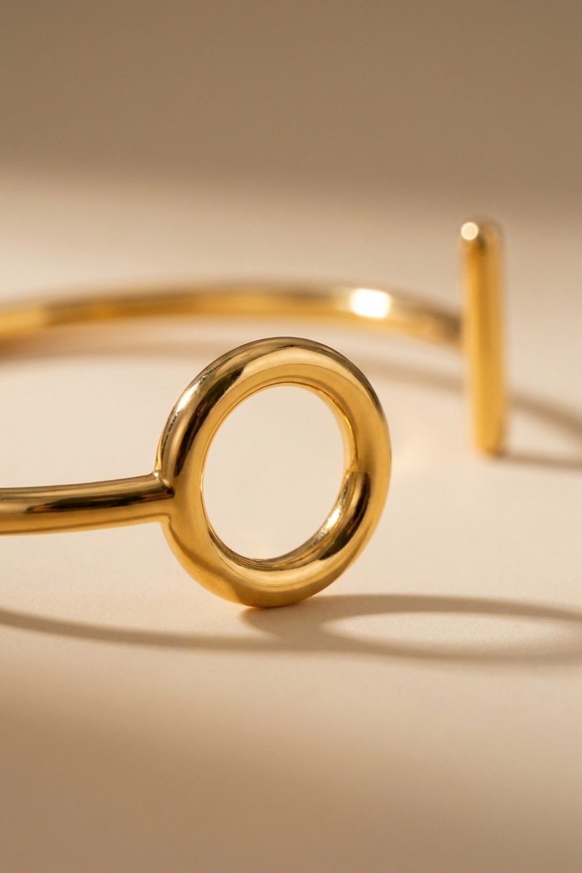 Gold Ottilie Geometric Toggle Cuff Bracelet