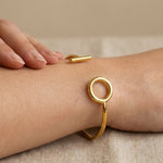 Gold Ottilie Geometric Toggle Cuff Bracelet