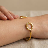 Gold Ottilie Geometric Toggle Cuff Bracelet