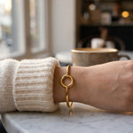 Gold Ottilie Geometric Toggle Cuff Bracelet
