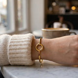 Gold Ottilie Geometric Toggle Cuff Bracelet