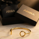 Gold Ottilie Geometric Toggle Cuff Bracelet